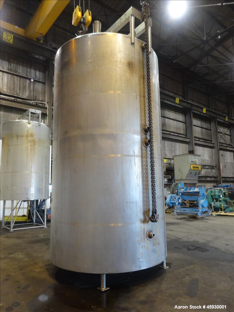 Used DCI Tank, 5,000 Gallon, 304 Stainless steel, Vertical