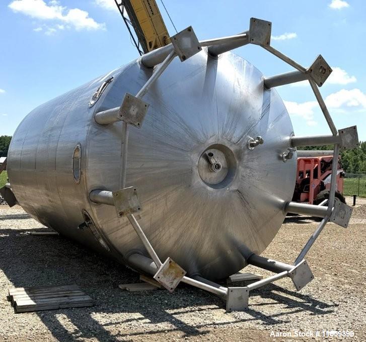 Used DCI 15,000 Gallon 316L Stainless Steel Jacketed Sanitary Mix Tank / Fermenter / Reactor with 100 HP Agitator