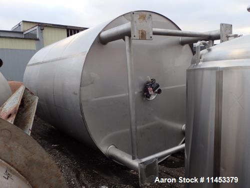 Used- 5000 Gallon DCI Tank. 316L stainless steel construction. Approximately 102" diameter x 132" straight side, dish top an...