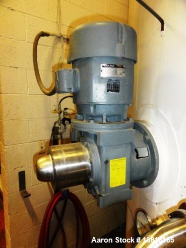 Used 10,000 Gallon Mixing Tank with Vent on Top Dish. Top and bottom electrically heated (previously used for liquid sugar).  Bottom side manway, bottom side agitator 6.25hp, Reuland motor. 11'-6" di...