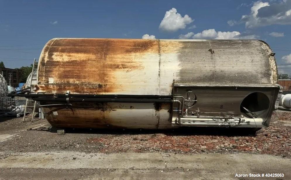 Used DCI 12,000 Gallon 304 Stainless Steel Storage Tank | Jacketed | Cone Bottom | Skirt Mounted | Built 1997
