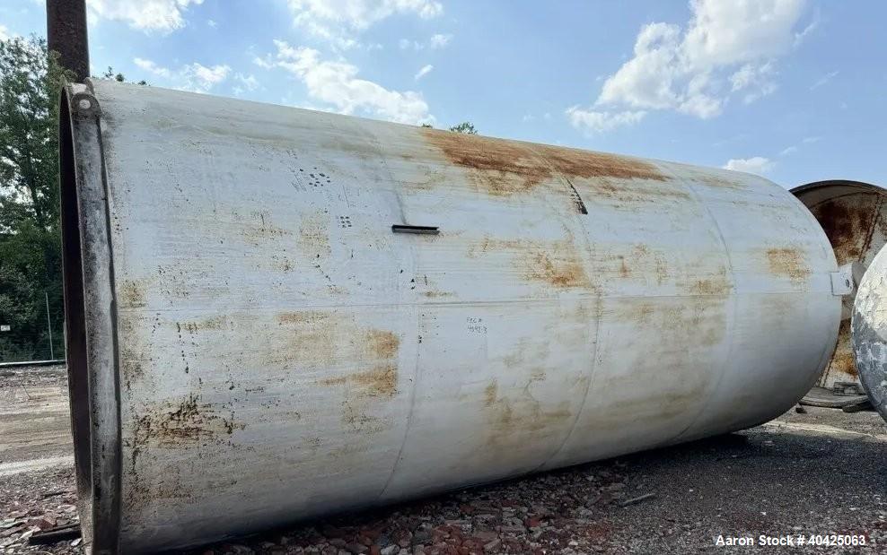 Used DCI 12,000 Gallon 304 Stainless Steel Storage Tank | Jacketed | Cone Bottom | Skirt Mounted | Built 1997