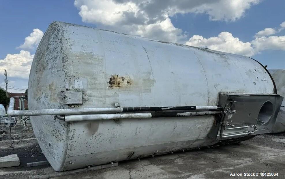 Used DCI 15,000 Gallon 304 Stainless Steel Storage Tank | Jacketed | Cone Bottom | Skirt Mounted | Built 1995