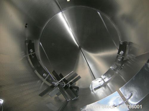 Used DCI 316L stainless steel storage tank, 10,000 gallon capacity, horizontal design. 120" inside diameter x 204" straight side, dished heads. Bottom 1/3 dimple jacket rated 62 psi @ 250 degrees F. ...