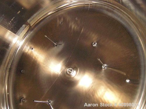 Used DCI Pressure Tank, 11,500 Gallon, 316L Electro-Slag Re-Melt Stainless Steel, Vertical. 156" diameter x 108" straight side, dished top and bottom. 220 grit finished internal rated 30/-5 psi at 25...