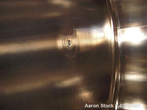 Used DCI Pressure Tank, 11,500 Gallon, 316L Electro-Slag Re-Melt Stainless Steel, Vertical. 156" diameter x 108" straight side, dished top and bottom. 220 grit finished internal rated 30/-5 psi at 25...