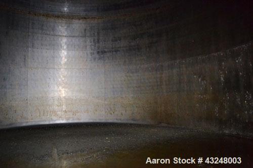 Used DCI Jacketed Silo, 3341 Cubic Feet (25,000 Gallon), Stainless Steel. Approximate 144" Diameter x 35' tall. Dished top, sloped bottom. Insulated with carbon steel sheathing. Side entering agitato...