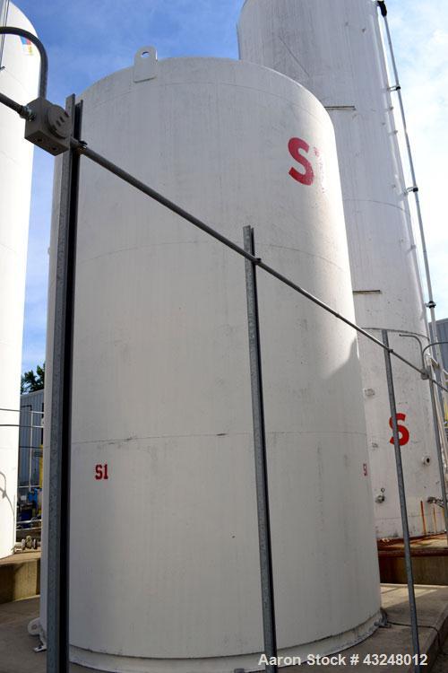 Used DCI Jacketed Silo, 2004 Cubic Feet (15,000 Gallon), 304 Stainless Steel. 144" Diameter x 18' straight side. Dished top, sloped bottom. Insulated with carbon steel sheathing. 30" Tall section of ...