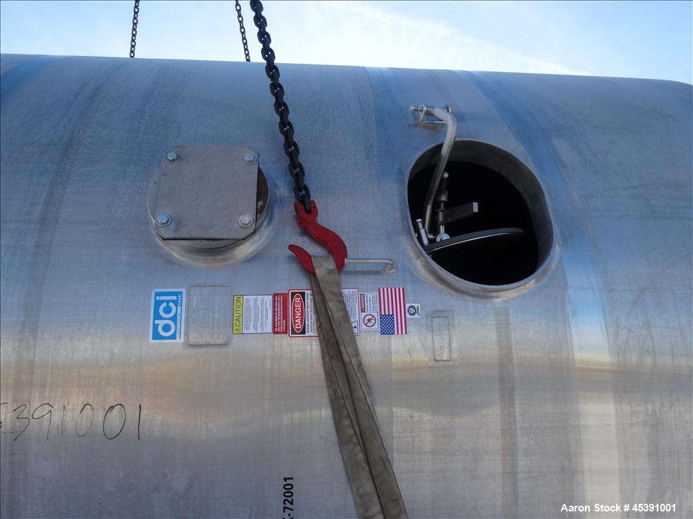 Used 10,500 Gallon Stainless Steel DCI Dimple Jacketed Tank