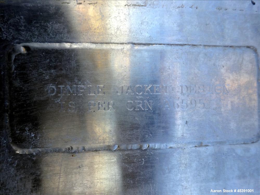 Used 10,500 Gallon Stainless Steel DCI Dimple Jacketed Tank