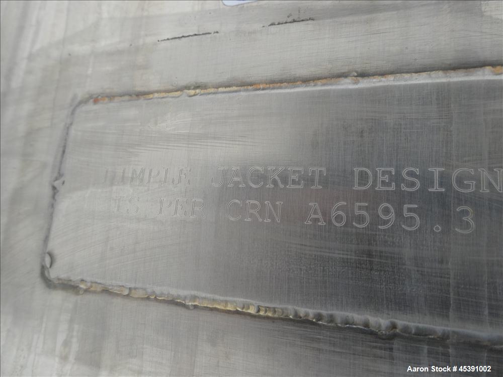 Used 10,500 Gallon Stainless Steel  DCI Dimple Jacketed Tank