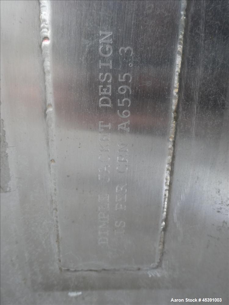 Used 14,500 Gallon Stainless Steel DCI Dimple Jacketed Tank