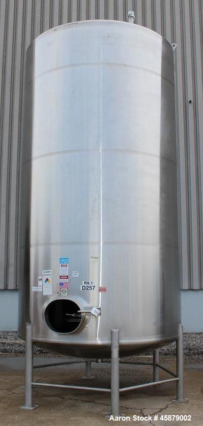 Used DCI Storage Tank, 5,200 Gallon, 316/316L Stainless Steel, Vertical.