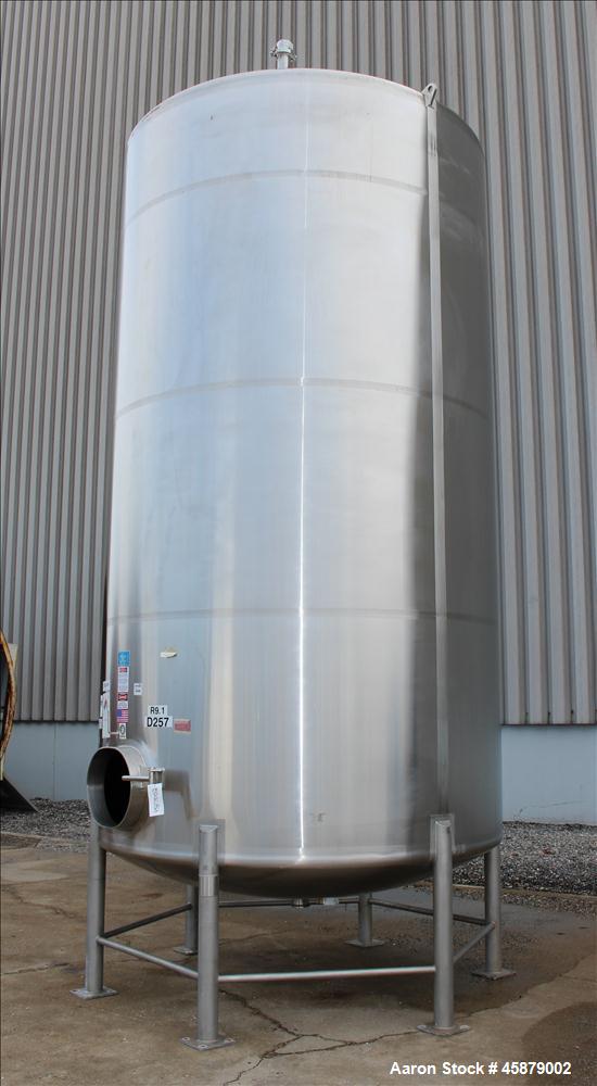 Used DCI Storage Tank, 5,200 Gallon, 316/316L Stainless Steel, Vertical.