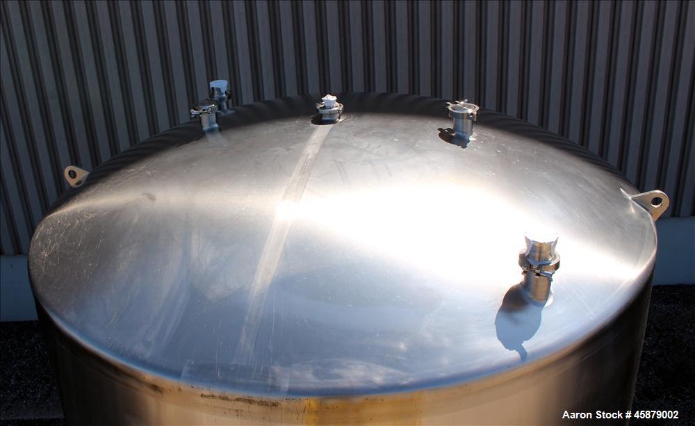 Used DCI Storage Tank, 5,200 Gallon, 316/316L Stainless Steel, Vertical.