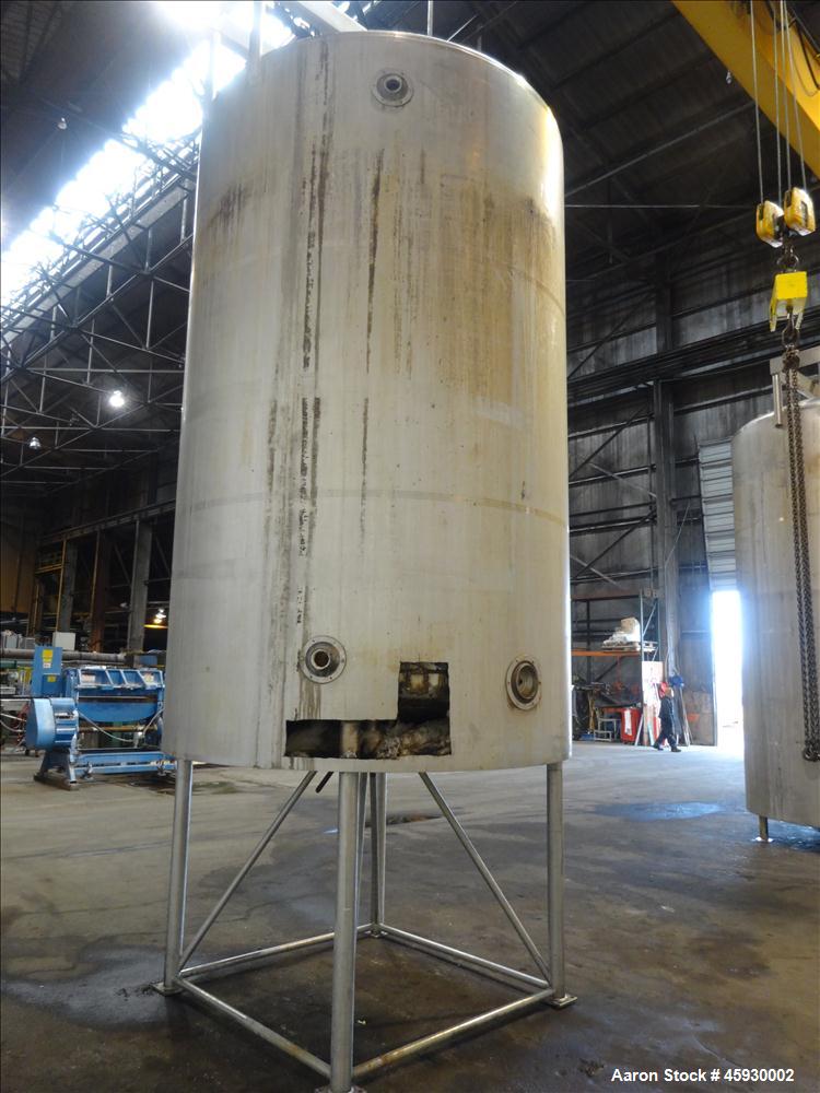 Used DCI 3,000 Gallon, Dimple Jacketed Tank, 304 Stainless steel, Vertical. Approximate 80" diameter x 139" straight side. Dimple jacketed 60 psi at 308 degrees F. Jacket volume 24 gallons. Dished to...