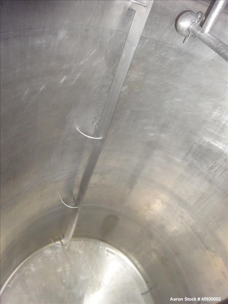 Used DCI 3,000 Gallon, Dimple Jacketed Tank, 304 Stainless steel, Vertical. Approximate 80" diameter x 139" straight side. Dimple jacketed 60 psi at 308 degrees F. Jacket volume 24 gallons. Dished to...