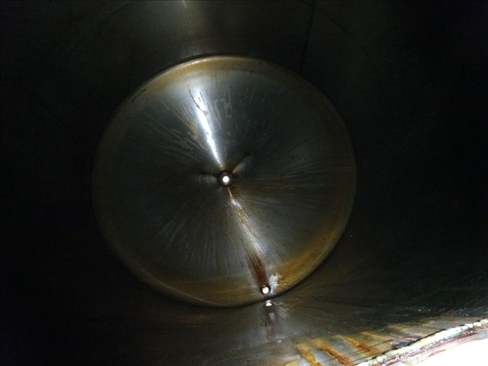 Used DCI 10,000 Gallon, Stainless Steel, Vertical Tank.