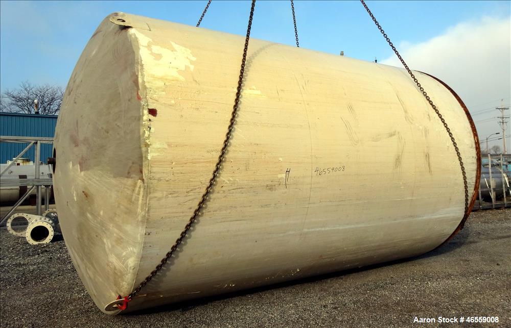 Used DCI Tank, 10,000 Gallon, 304 Stainless Steel, Vertical. Approximately 132" diameter x 196" straight side. Dished Top, Sloped Bottom. Insulated. Openings top (2) 3", Side bottom manway 20" x 16" ...