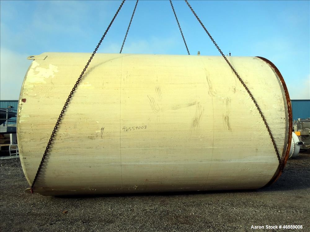 Used DCI Tank, 10,000 Gallon, 304 Stainless Steel, Vertical. Approximately 132" diameter x 196" straight side. Dished Top, Sloped Bottom. Insulated. Openings top (2) 3", Side bottom manway 20" x 16" ...