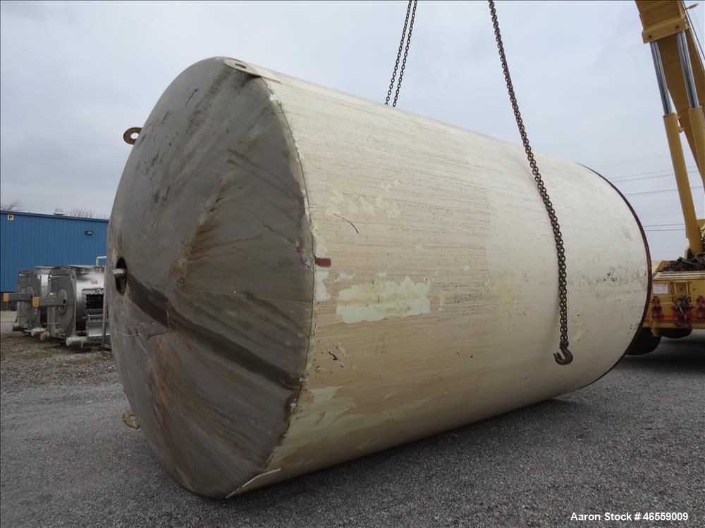 Used DCI Tank, 10,000 Gallon, 304 Stainless Steel, Vertical. Approximately 132" diameter x 196" straight side. Dished Top, Sloped Bottom. Insulated. Openings top (2) 3", Side bottom manway 20" x 16" ...
