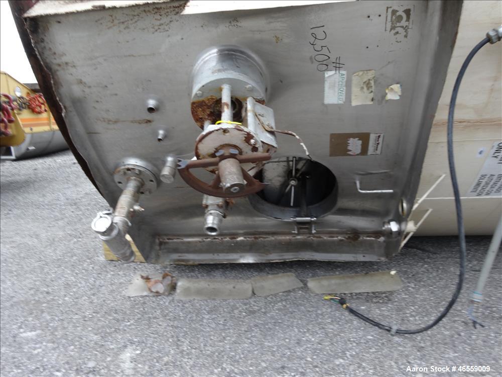Used DCI Tank, 10,000 Gallon, 304 Stainless Steel, Vertical. Approximately 132" diameter x 196" straight side. Dished Top, Sloped Bottom. Insulated. Openings top (2) 3", Side bottom manway 20" x 16" ...