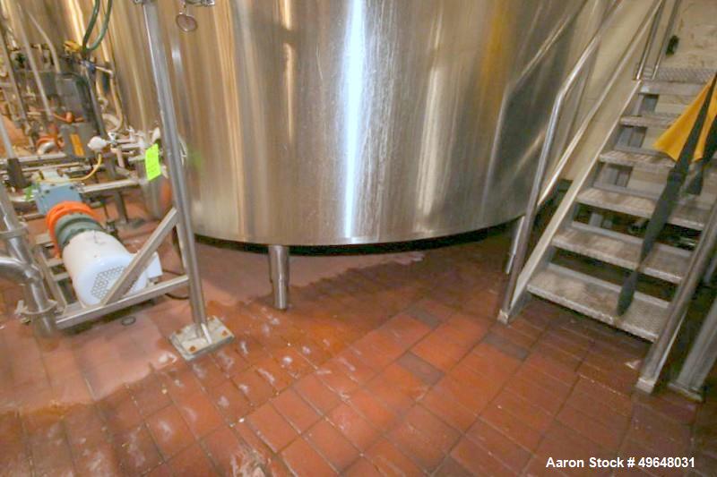 Used DCI 7,500 Gallon Jacketed Mix Tank, 316L Stainless Steel