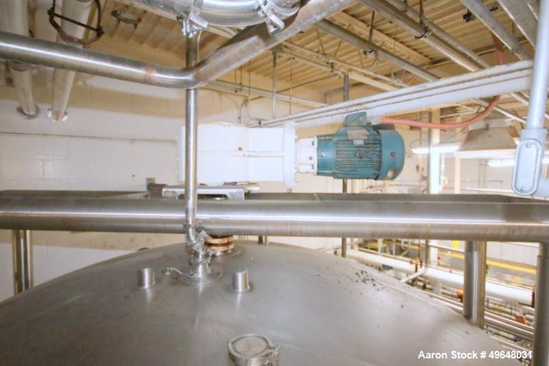 Used DCI 7,500 Gallon Jacketed Mix Tank, 316L Stainless Steel