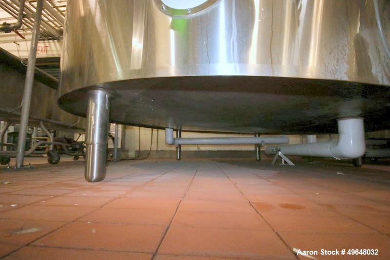 Used DCI 7,500 Gallon Jacketed Mix Tank, 316L Stainless Steel