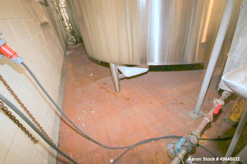 Used DCI 7,500 Gallon Jacketed Mix Tank, 316L Stainless Steel
