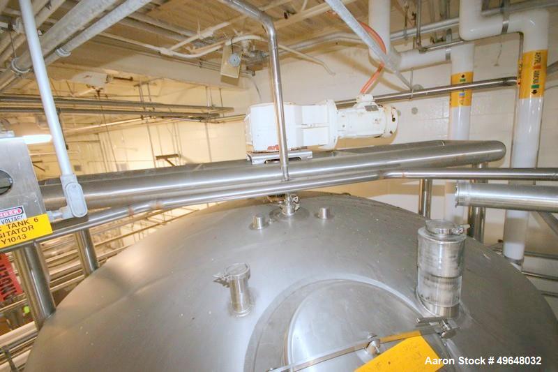 Used DCI 7,500 Gallon Jacketed Mix Tank, 316L Stainless Steel