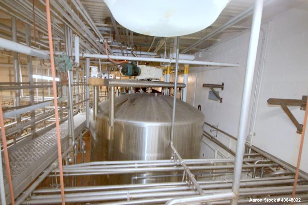 Used DCI 7,500 Gallon Jacketed Mix Tank, 316L Stainless Steel
