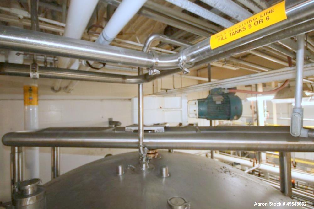 Used DCI 7,500 Gallon Jacketed Mix Tank, 316L Stainless Steel