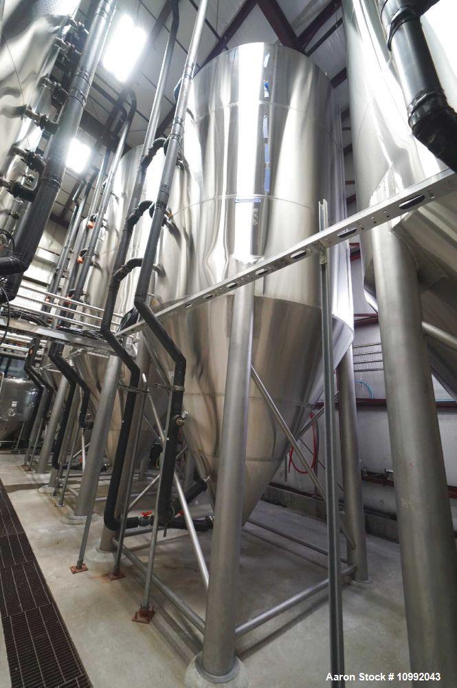 Used-DME Brewing Services Vertical Stainless Steel Fermentation Tank; 240 BBL