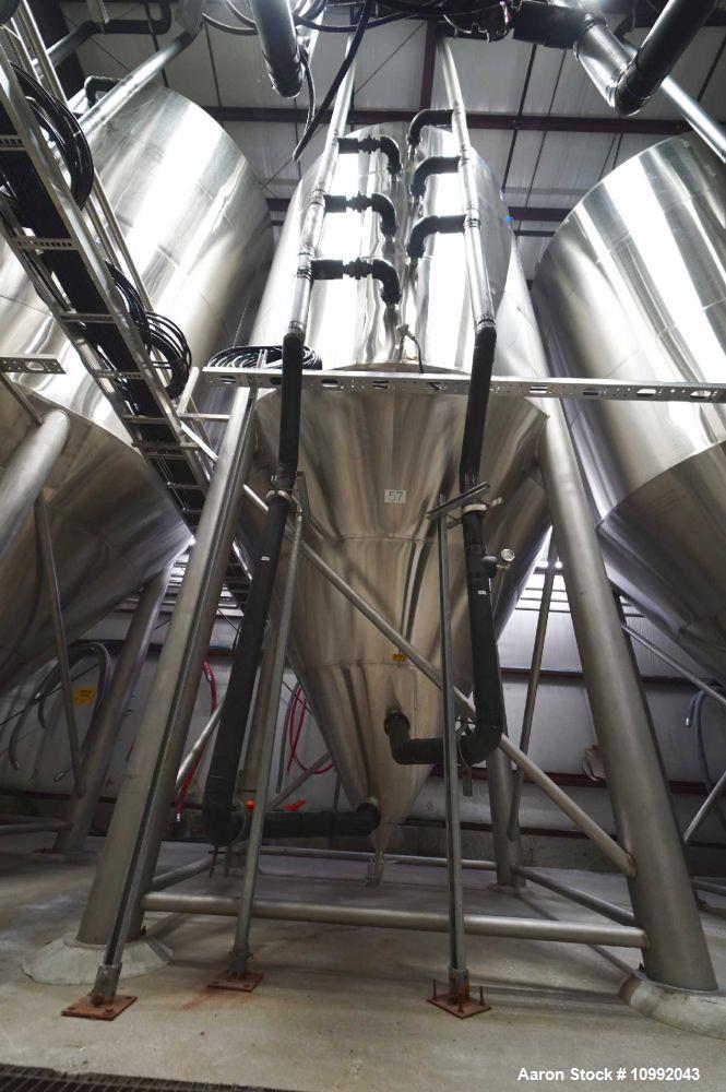 Used-DME Brewing Services Vertical Stainless Steel Fermentation Tank; 240 BBL