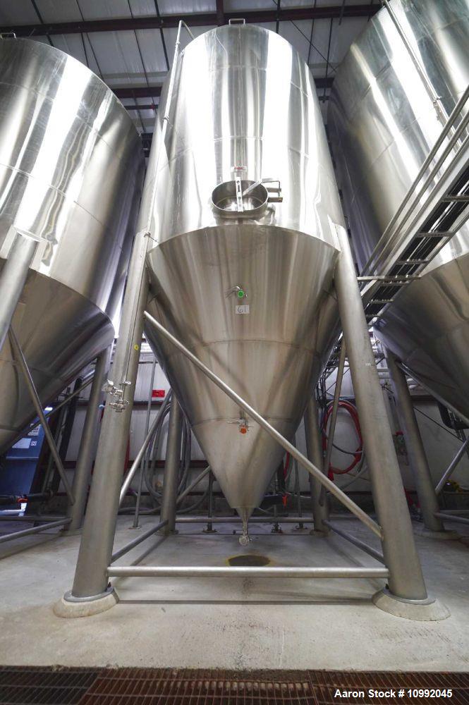 Used-DME Brewing Services Vertical Stainless Steel Fermentation Tank; 240 BBL