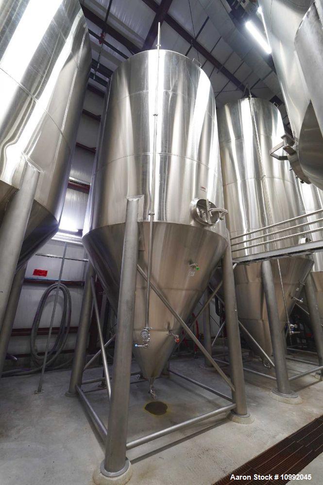 Used-DME Brewing Services Vertical Stainless Steel Fermentation Tank; 240 BBL