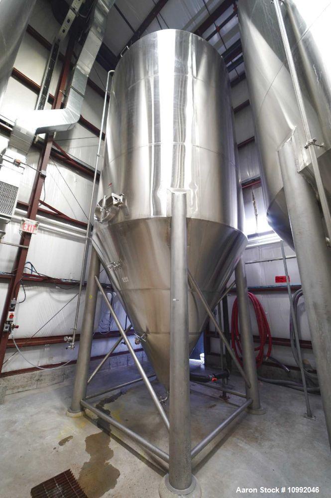 Used-DME Brewing Services Vertical Stainless Steel Fermentation Tank; 240 BBL