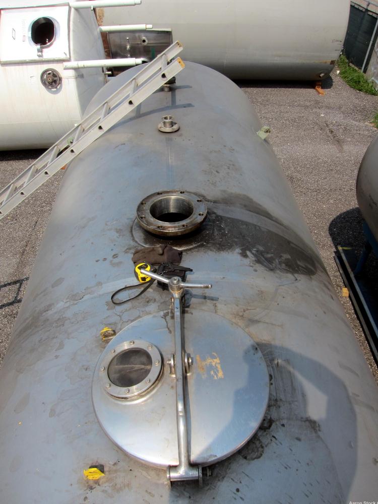 Used Dairy Craft Tank, 5000 Gallon, 316 Stainless Steel, Horizontal. Approximately 84” diameter x 209” straight side, dished heads. UL Rated for above ground flammable storage, UL #123061. Top mounte...