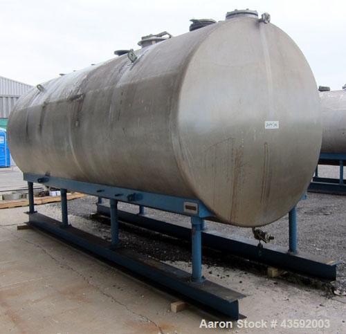 Used Dairy Craft Tank, 5000 Gallon, 316 Stainless Steel, Horizontal. Approximately 84” diameter x 209” straight side, dished heads. UL Rated for above ground flammable storage, UL #123061. Top mounte...