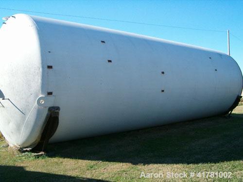 Used Dairy Craft Silo Tank, 30,000 Gallon, 304 Stainless Steel. Approximately 160" diameter x 444" straight side, dished top, 1" per foot sloped bottom. Internal rated 2.5 psig, 100 Square feet steam...