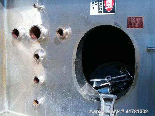 Used Dairy Craft Silo Tank, 30,000 Gallon, 304 Stainless Steel. Approximately 160" diameter x 444" straight side, dished top, 1" per foot sloped bottom. Internal rated 2.5 psig, 100 Square feet steam...