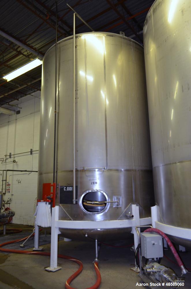 Used 12609 Gallon De Laval Stainless Steel Vertical Tank
