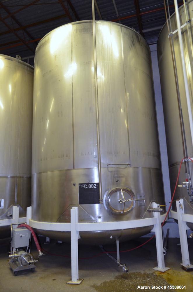 Used 12609 Gallon De Laval Stainless Steel Vertical Tank