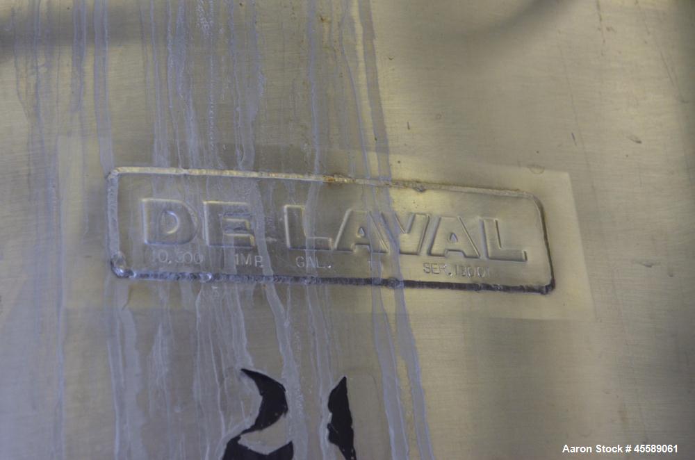 Used 12609 Gallon De Laval Stainless Steel Vertical Tank