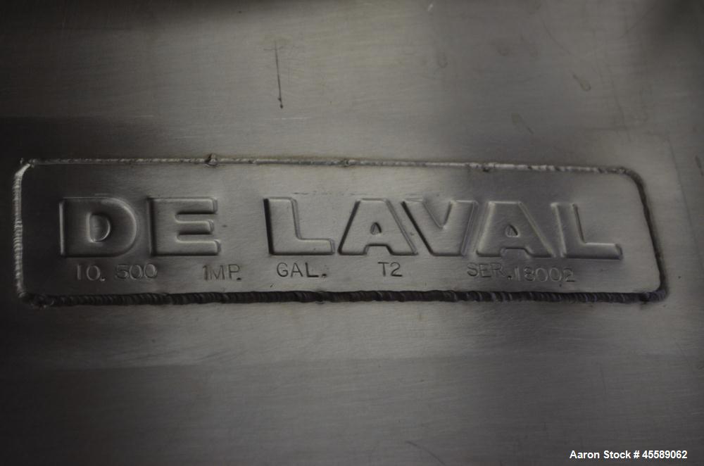 Used 12609 Gallon De Laval Stainless Steel Vertical Tank