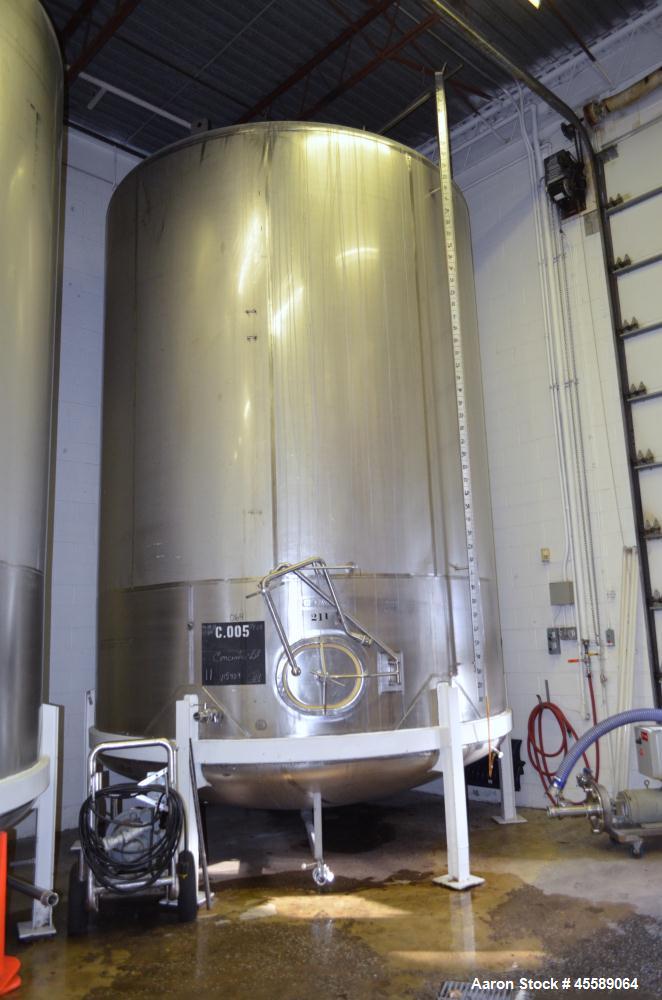 Used 12609 Gallon De Laval Stainless Steel Vertical Tank