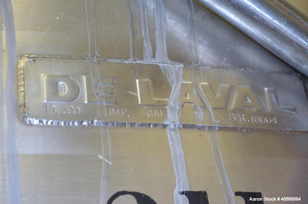 Used 12609 Gallon De Laval Stainless Steel Vertical Tank