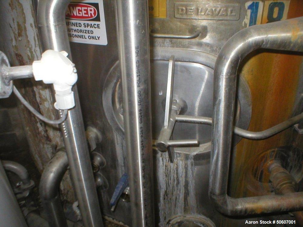 Used DeLaval 12,000 Gallon (10,000 Imperial Gallon) Vertical Single Wall Tank