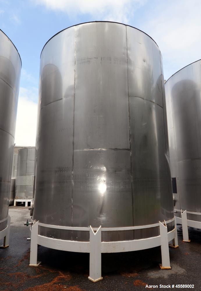 Used 15000 Gallon Douglas Brothers 304 Stainless Steel Vertical Tank